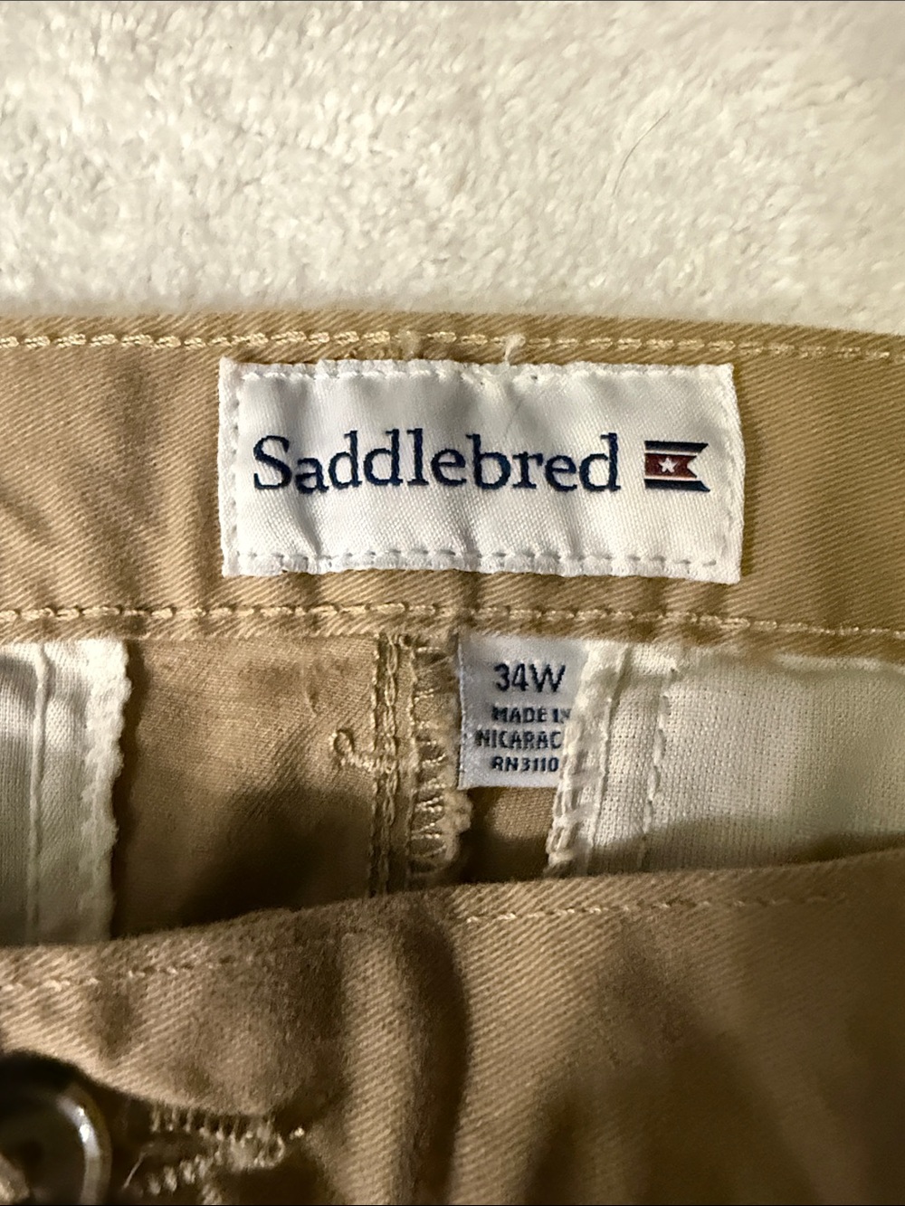 Saddlebred Tan Flat-Front Men's Shorts - Picture 2 of 4
